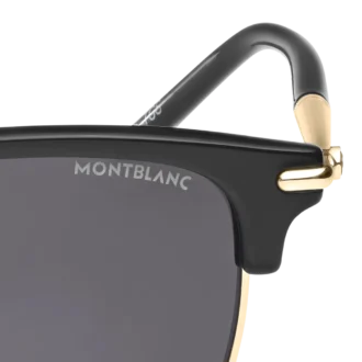 Gafas de sol rectangulares con montura inyectada de color negro (M)
