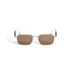Gafas de sol rectangulares con montura metálica dorada Gafas de sol rectangulares con montura metálica dorada