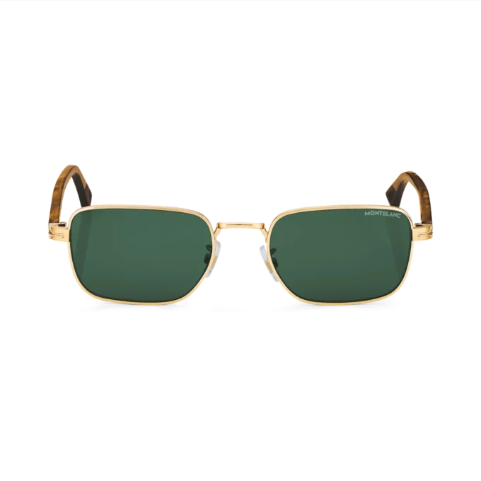 Gafas de sol rectangulares con montura metálica dorada Gafas de sol rectangulares con montura metálica dorada