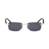 Gafas de sol rectangulares con montura metálica dorada Gafas de sol rectangulares con montura metálica dorada