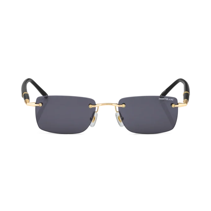 Gafas de sol rectangulares con montura metálica dorada Gafas de sol rectangulares con montura metálica dorada