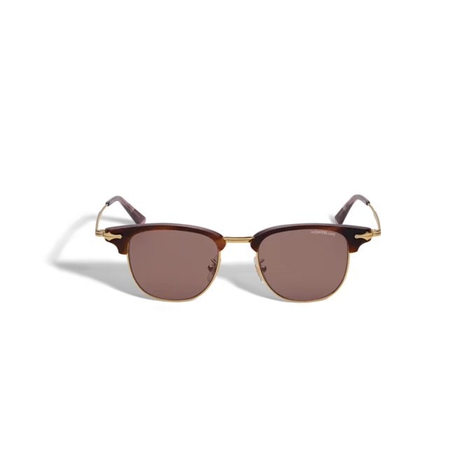 Gafas de sol rectangulares con montura metálica dorada Gafas de sol rectangulares con montura metálica dorada