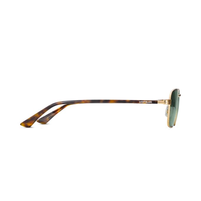 Gafas de sol rectangulares con montura metálica dorada Gafas de sol rectangulares con montura metálica dorada
