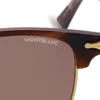 Gafas de sol rectangulares con montura metálica dorada Gafas de sol rectangulares con montura metálica dorada