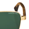 Gafas de sol rectangulares con montura metálica dorada Gafas de sol rectangulares con montura metálica dorada
