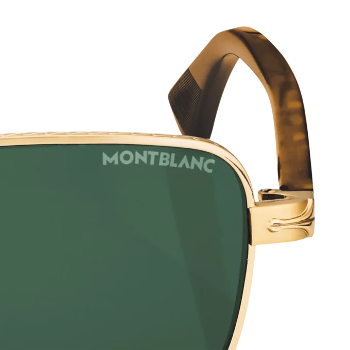Gafas de sol rectangulares con montura metálica dorada Gafas de sol rectangulares con montura metálica dorada