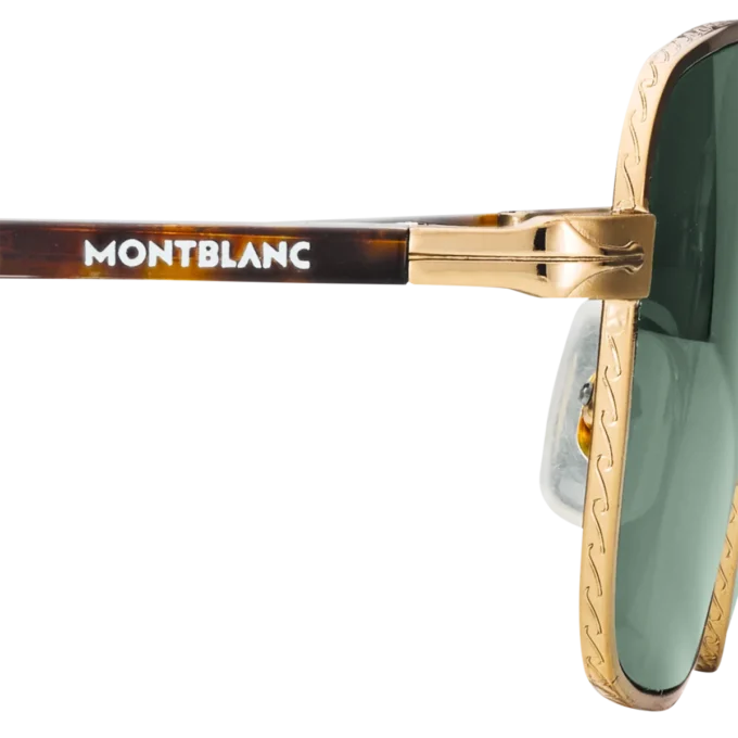 Gafas de sol rectangulares con montura metálica dorada Gafas de sol rectangulares con montura metálica dorada