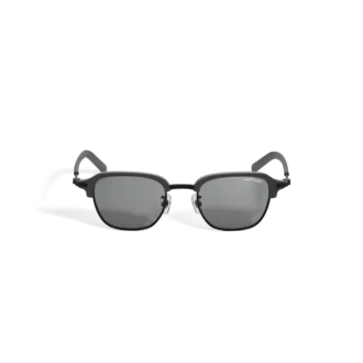 Gafas de sol rectangulares con montura metálica negra