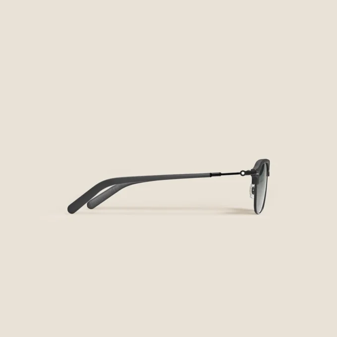 Gafas de sol rectangulares con montura metálica negra Gafas de sol rectangulares con montura metálica negra