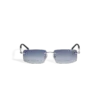 Gafas de sol rectangulares con montura metálica plateada Gafas de sol rectangulares con montura metálica plateada