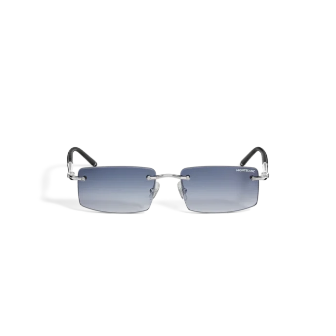 Gafas de sol rectangulares con montura metálica plateada Gafas de sol rectangulares con montura metálica plateada