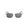 Gafas de sol rectangulares con montura metálica plateada Gafas de sol rectangulares con montura metálica plateada