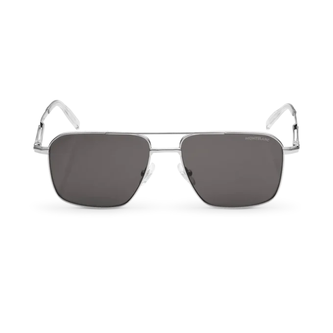 Gafas de sol rectangulares con montura metálica plateada Gafas de sol rectangulares con montura metálica plateada