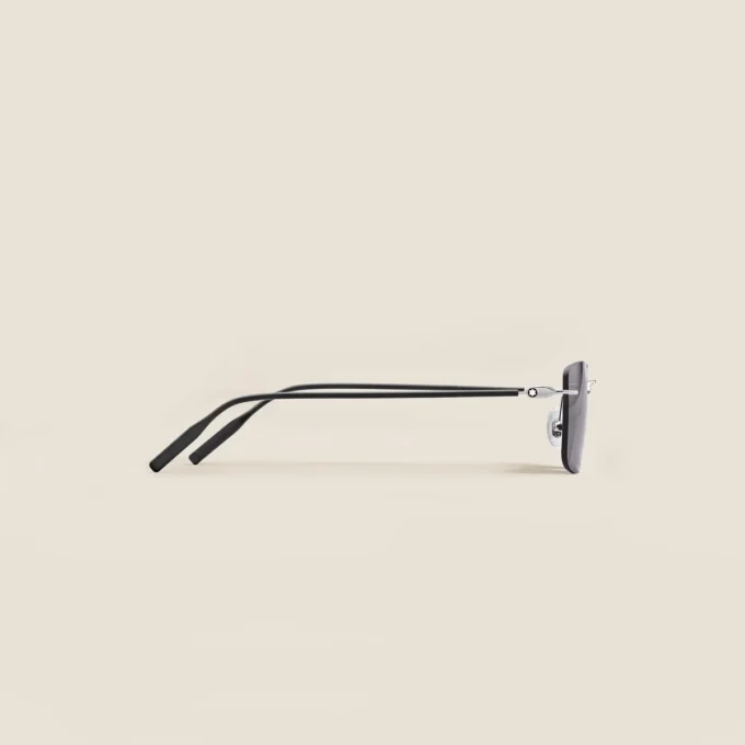 Gafas de sol rectangulares con montura metálica plateada Gafas de sol rectangulares con montura metálica plateada