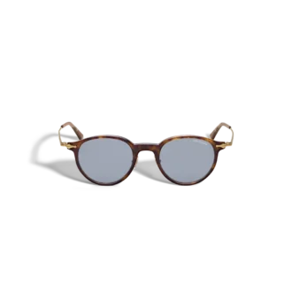 Gafas de sol redondas con montura de acetato habana