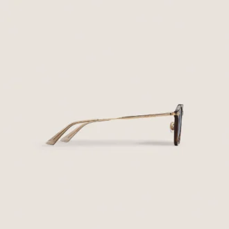 Gafas de sol redondas con montura de acetato habana