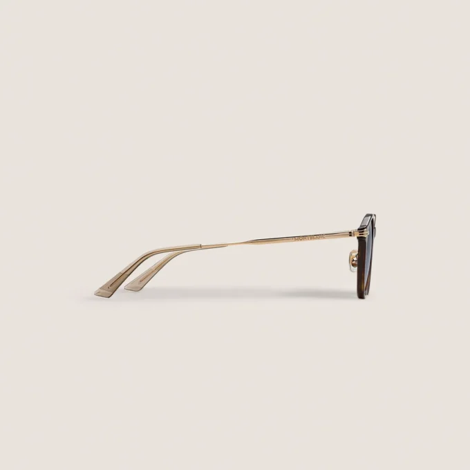 Gafas de sol redondas con montura de acetato habana Gafas de sol redondas con montura de acetato habana