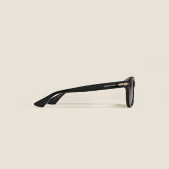 Gafas de sol redondas con montura de acetato negro