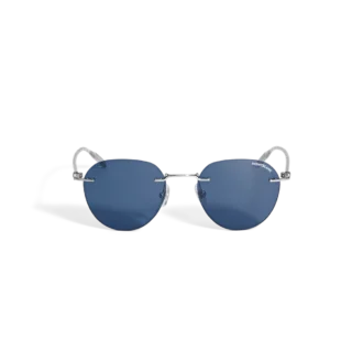 Gafas de sol redondas con montura metálica color plata