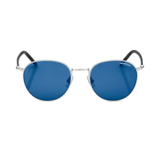 Gafas de sol redondas con montura metálica color rutenio