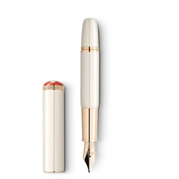 Montblanc Heritage Rouge et Noir «Baby» Edición Especial Pluma estilográfica color marfil F Montblanc Heritage Rouge et Noir «Baby» Edición Especial Pluma estilográfica color marfil F