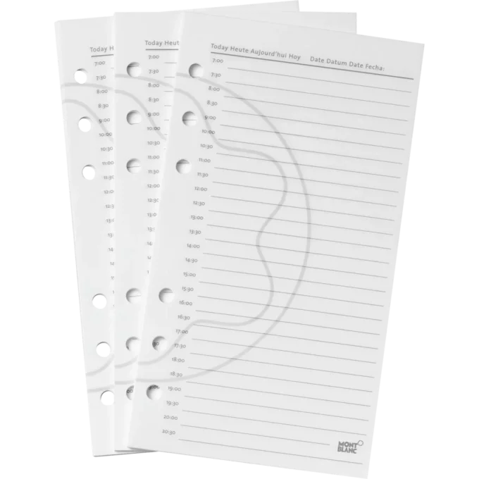 Páginas de planificación diaria medianas