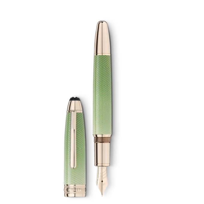 Pluma estilográfica Meisterstück Calligraphy Solitaire Celadon Dégradé con plumín curvo Pluma estilográfica Meisterstück Calligraphy Solitaire Celadon Dégradé con plumín curvo