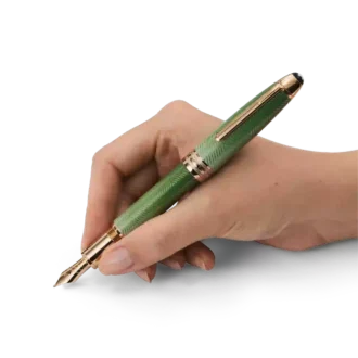 Pluma estilográfica Meisterstück Calligraphy Solitaire Celadon Dégradé con plumín curvo