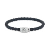 Pulsera grande, piel suave, azul avio