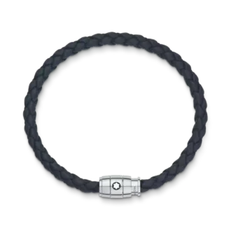 Pulsera grande, piel suave, azul avio