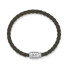 Pulsera grande, piel suave, caqui