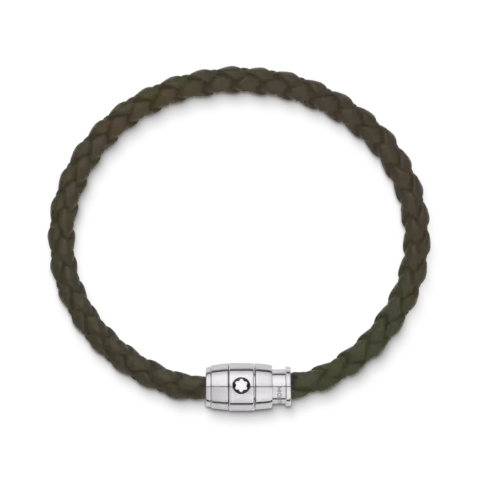 Pulsera grande, piel suave, caqui