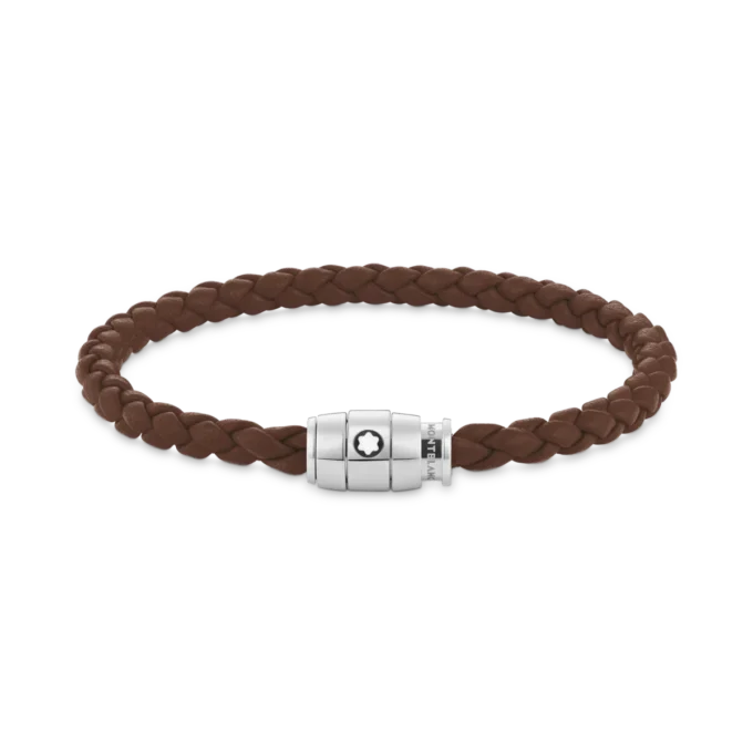 Pulsera grande, piel suave, marrón fauve