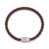 Pulsera grande, piel suave, marrón fauve
