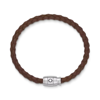 Pulsera grande, piel suave, marrón fauve