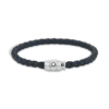 Pulsera pequeña, cuero suave, azul avio