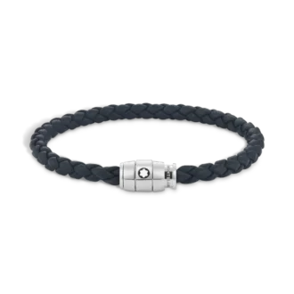 Pulsera pequeña, cuero suave, azul avio