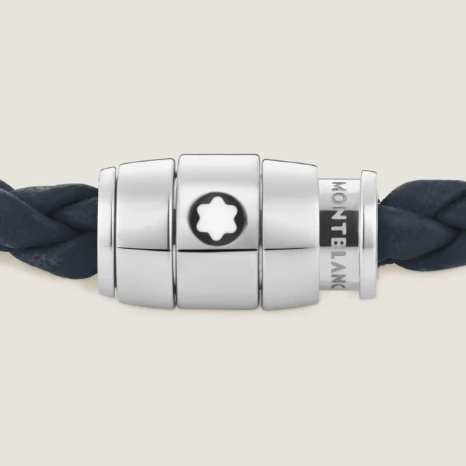 Pulsera pequeña, cuero suave, azul avio