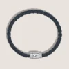Pulsera pequeña, cuero suave, azul avio