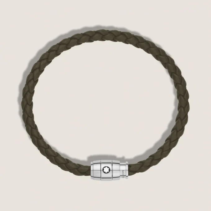 Pulsera pequeña, piel suave, caqui