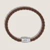 Pulsera pequeña, piel suave, marrón fauve