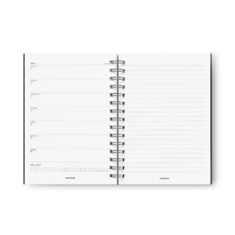 Recambio para cuaderno Envelope n.º 146 pequeño, negro – Calendario de 18 meses