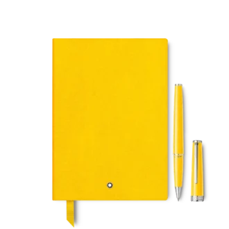 Set con roller PIX amarillo y cuaderno n.º 146 amarillo (rayado)